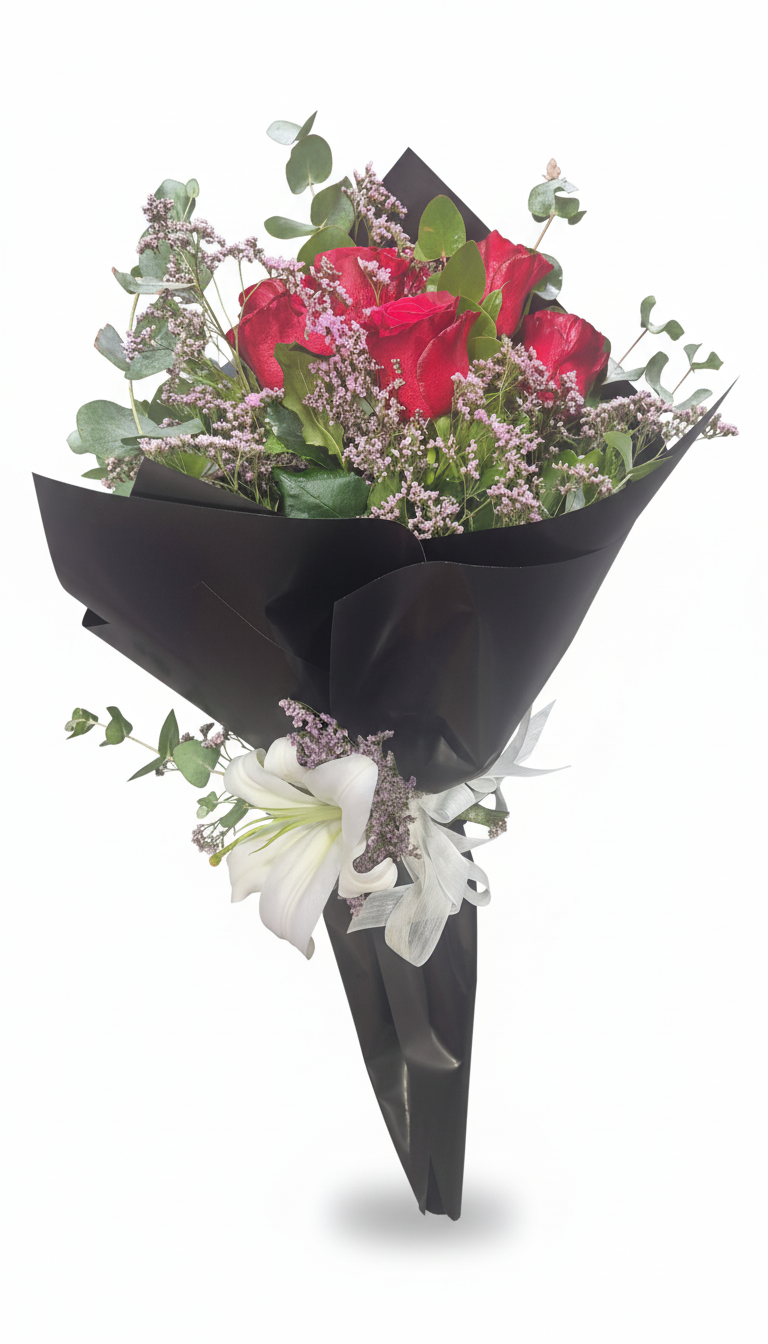 Kırmızı Gül & Kazablanka Buketi - Naturel Çiçekçilik