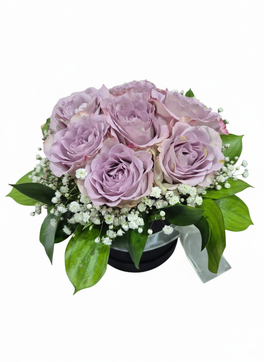 Kutuda Pembe Güller - Naturel Çiçekçilik