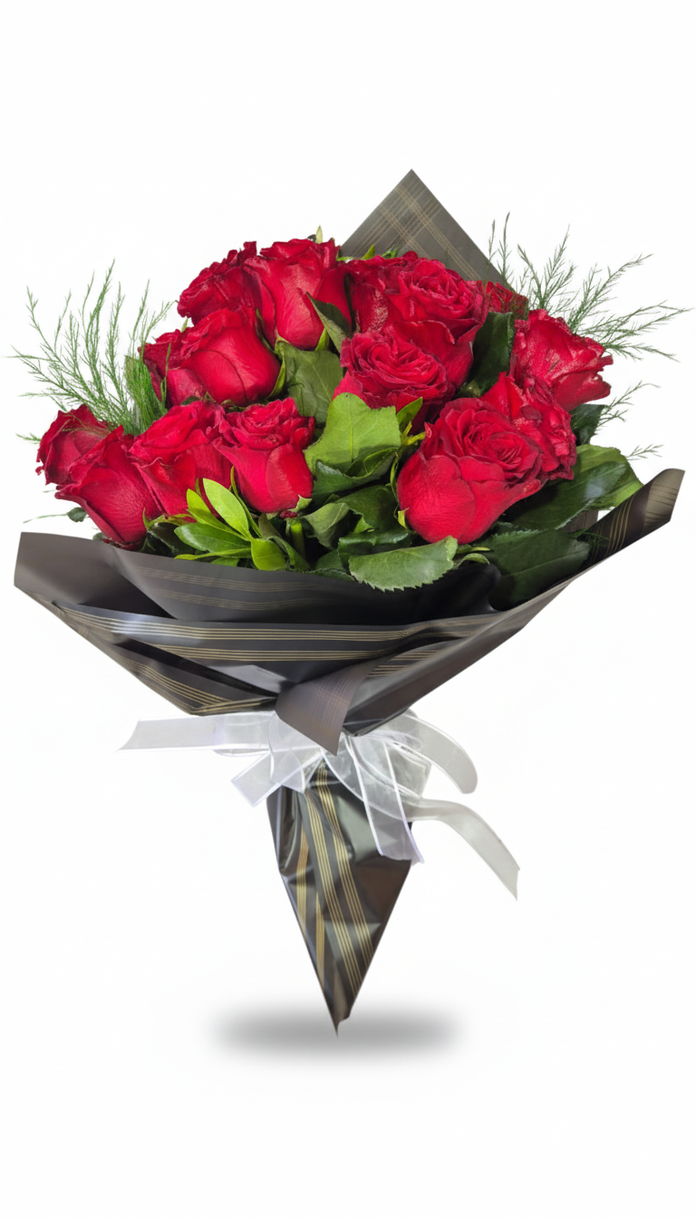 11 Adet Kırmızı Gül Buketi - Naturel Çiçekçilik